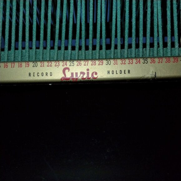 Luric Steel Record Holder, Green Wire Rack, Vintage 1940s, Very Rare - Picture 3 of 8